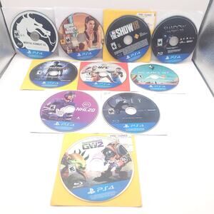 Playstation 4 Lot of 10 Games Mortal Kombat Grand Theft Auto Shadow of Mordor